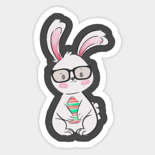 Bunny With Glasses Sticker